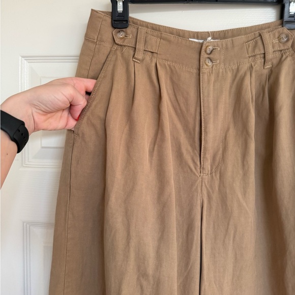 Madewell Viral Harlow Wide Leg Pants in Brown Size 6 - Picture 4 of 10